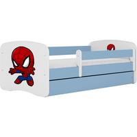 KINDERBETT Emily mit Schublade und Matratze, Blau 80x180 cm - Schwarz, Holzwerkstoff (180/80cm) - WFL GROUP
