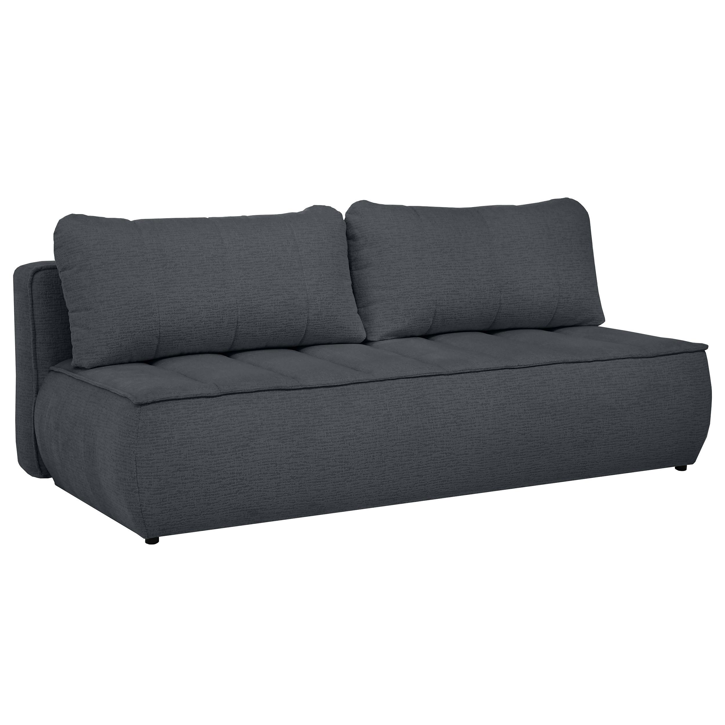 SCHLAFOSOFA Doris mit Schlaffunktion und Bettkasten, DL-System, Schwarz - Schwarz, Textil (210/88/100cm) - Beautysofa