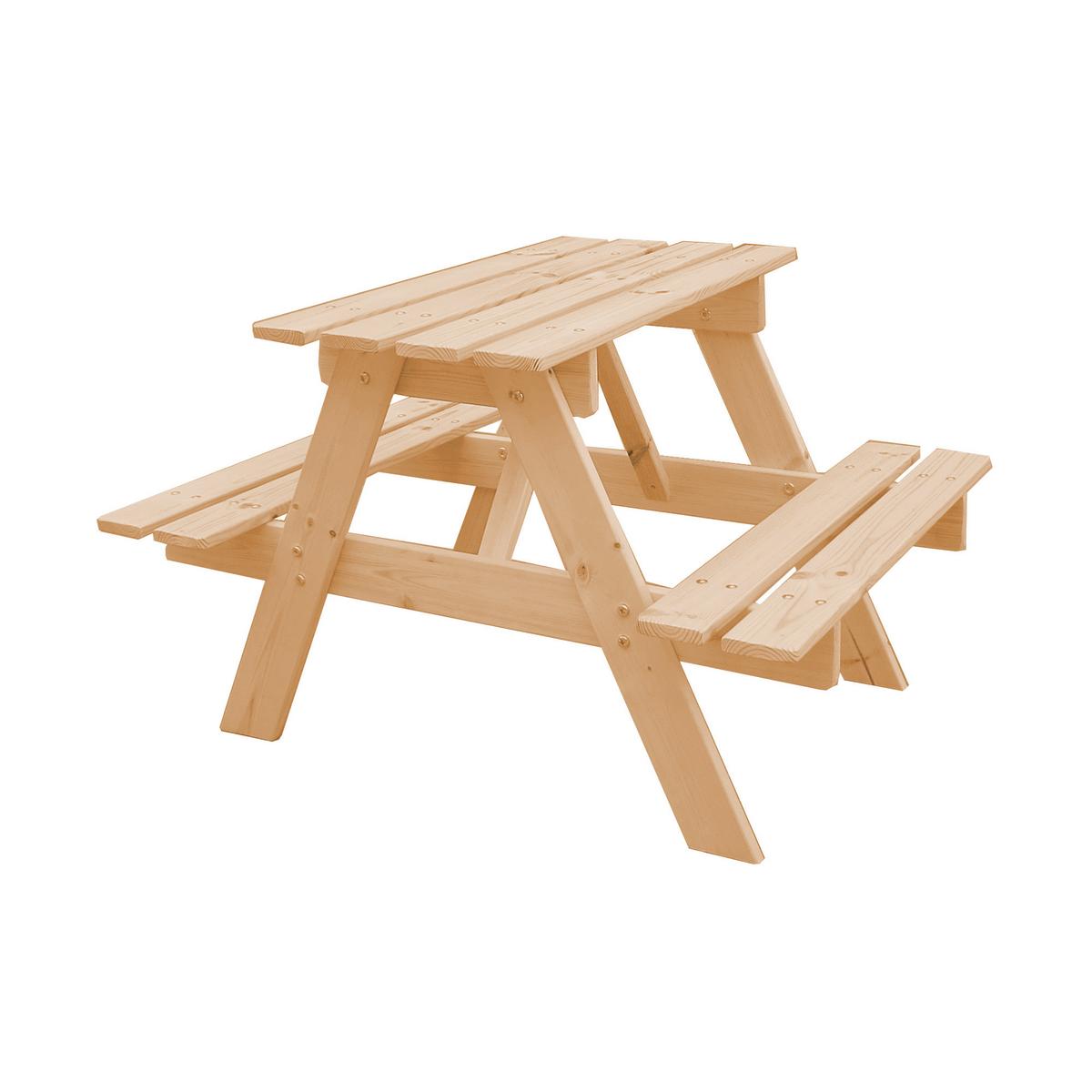 KINDERSITZGARNITUR aus naturholz - H50 x 81 x 60 cm M012-1 - Beige, Holz (60/50/81cm) - Timbela