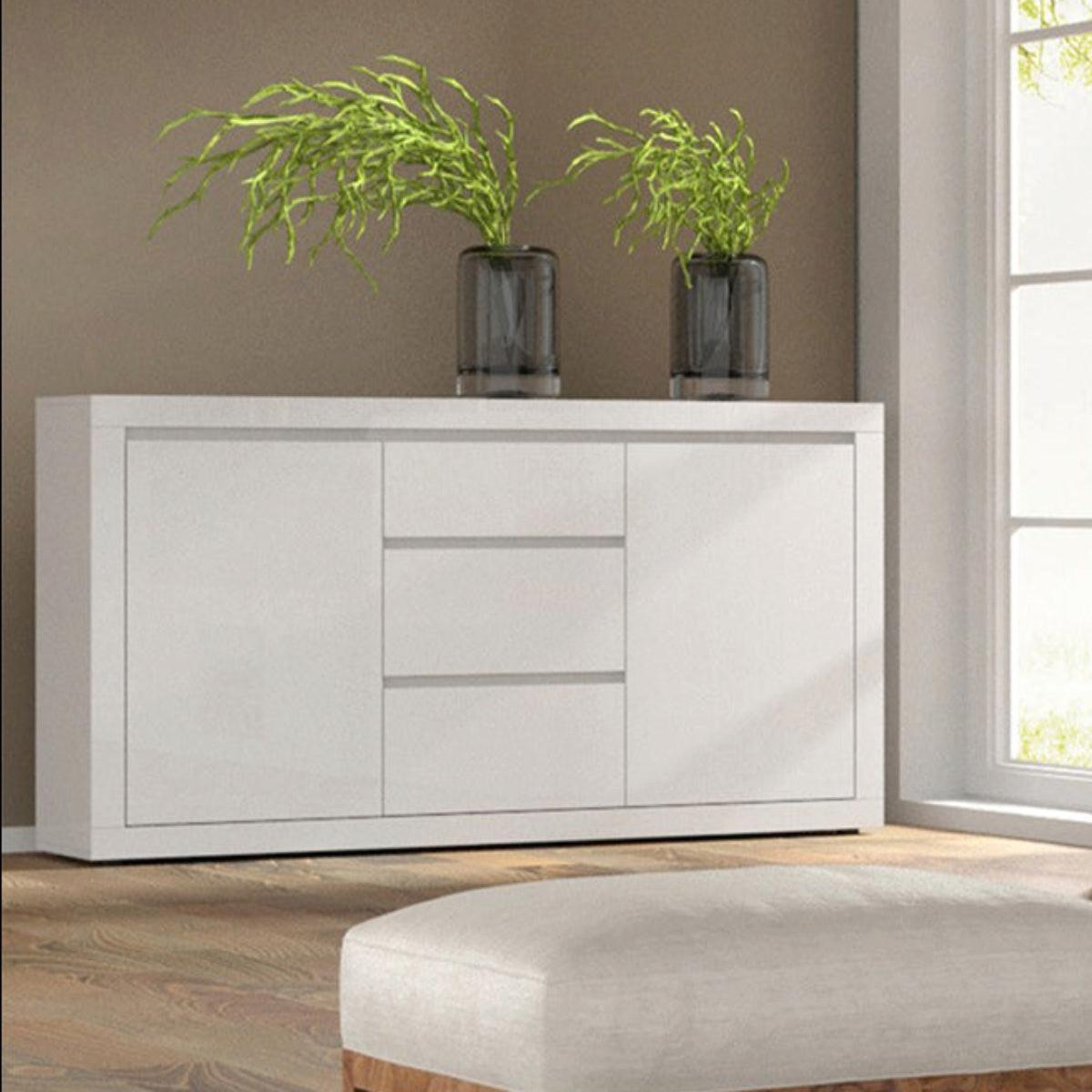 SIDEBOARD Olia Weiß - Weiß, Holzwerkstoff (150/89/40cm) - Petits-meubles