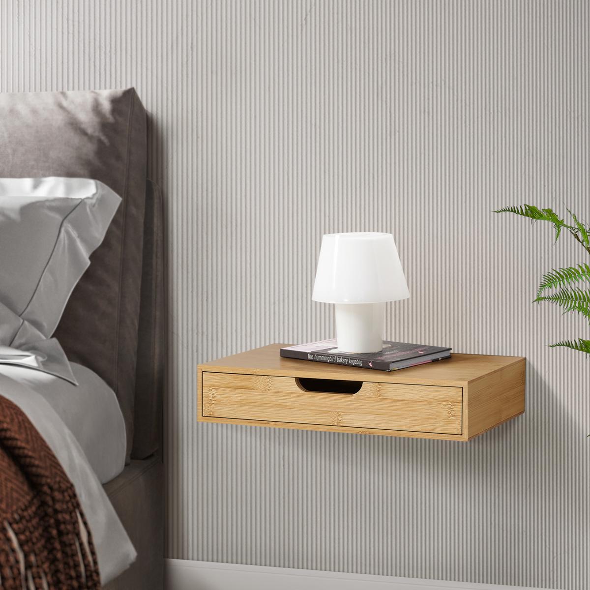 WANDREGAL Bokn - Naturfarben, Holz (40/8/24cm) - [en.casa]