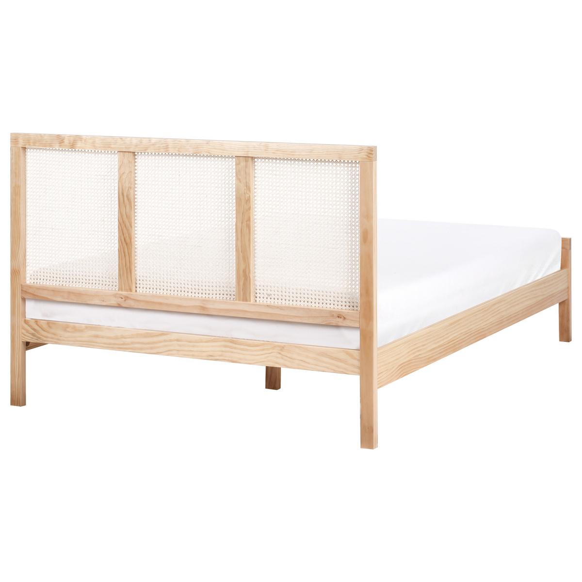 BETT mit Lattenrost 140/200 cm Kiefernholz Hellbraun Salernas - Hellbraun, Holz (140/200cm) - Beliani