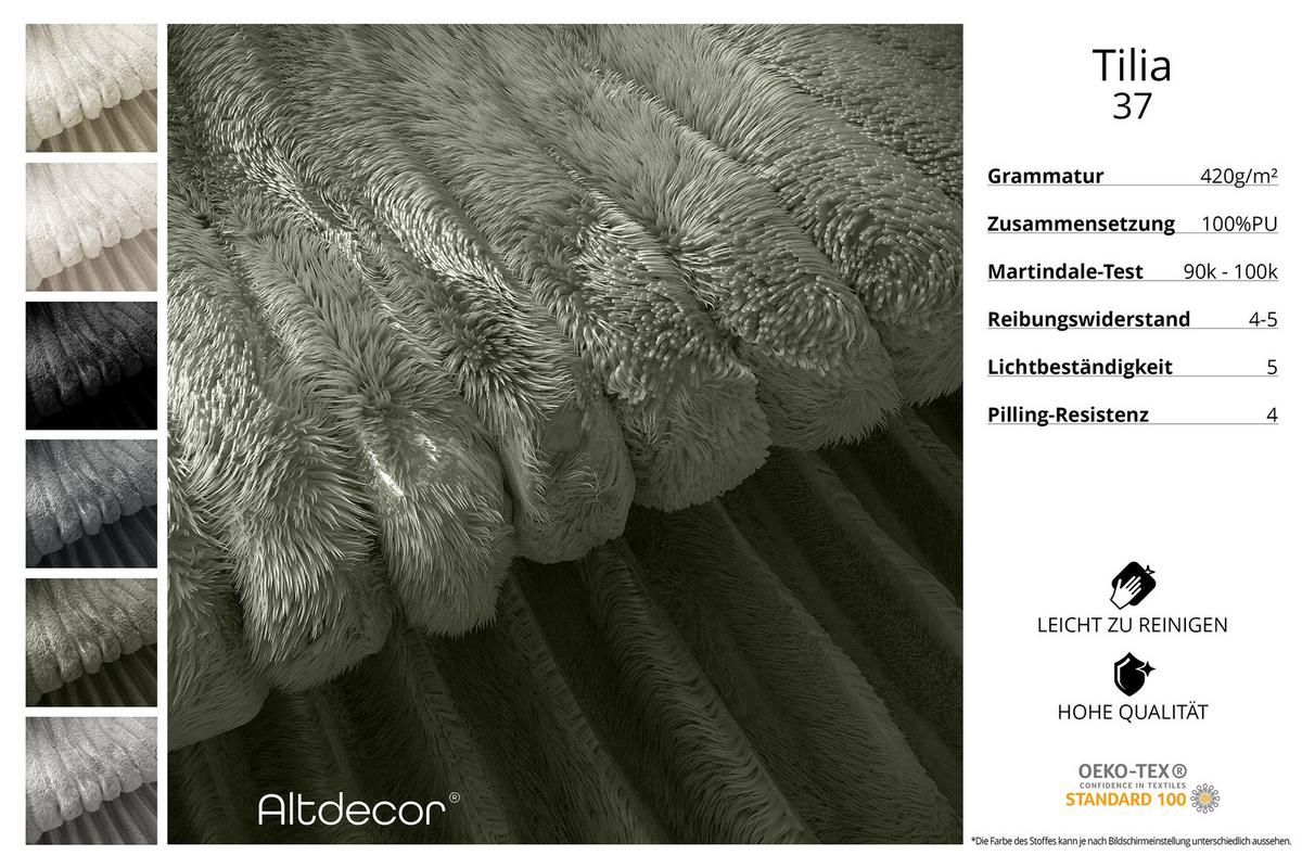 ECKSOFA mit Schlaffunktion und Bettkasten LIRA-L - 264x172x89 Olive - Olivgrün, Holzwerkstoff/Textil (172/264cm) - ALTDECOR