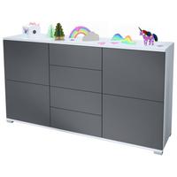 SIDEBOARD Rova Anthrazit matt - Anthrazit, Holzwerkstoff (138.5/75.5/35cm) - Vladon