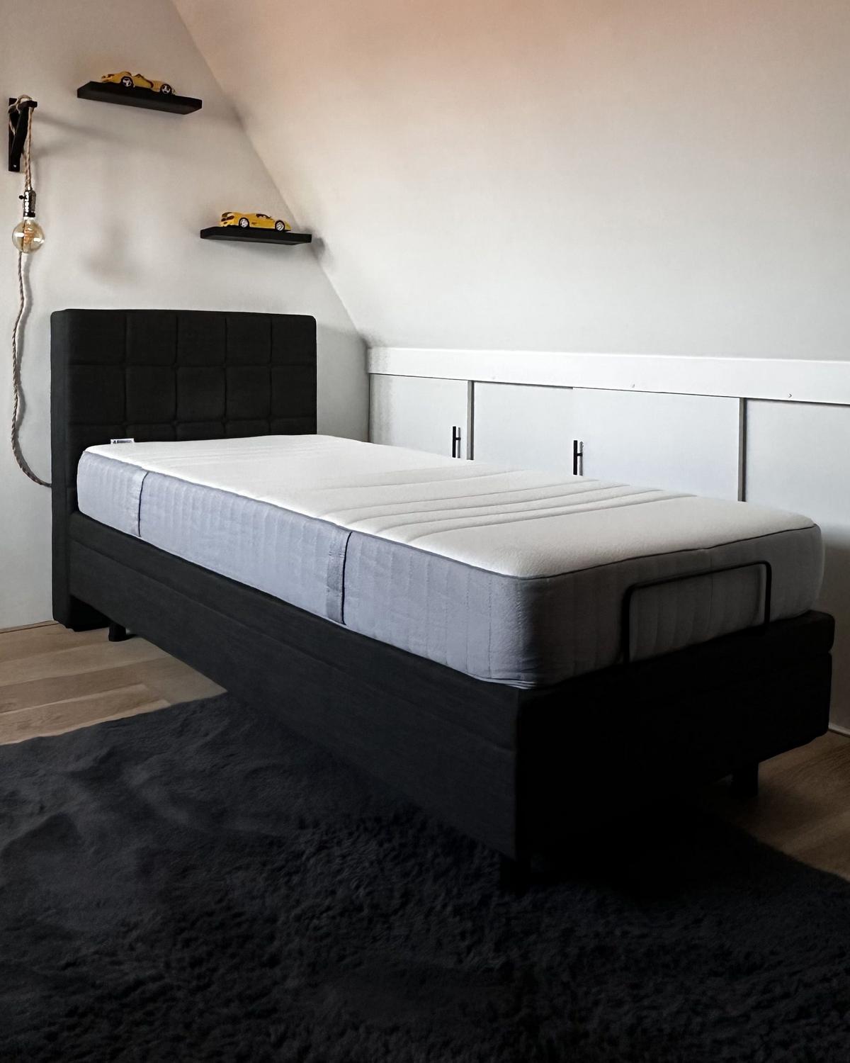 MEMORY-SCHAUMMATRATZE H2/3 Mittel 90/200 cm Whisper - Weiß, Textil (90/200cm) - Beliani