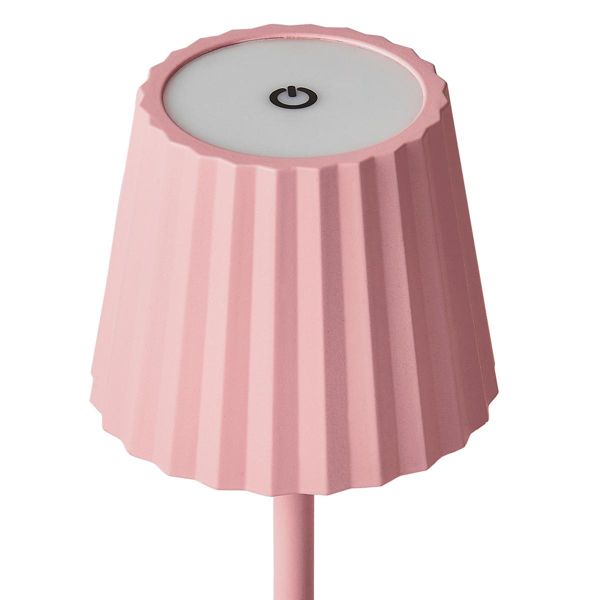 TISCHLAMPE Metall Pastellrosa Pombeiro - Pink, Metall (12/12/38cm) - Beliani