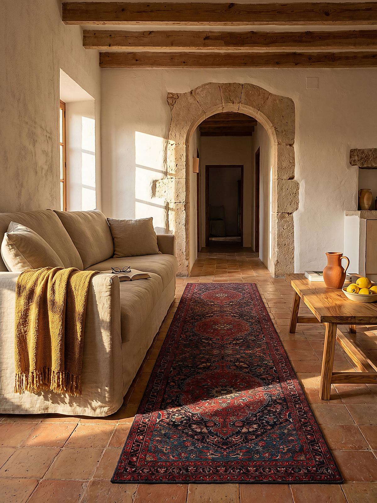 TEPPICH Waschbar HURST, orientalisch mit Medaillon, Rot, 60 x 230 cm - Rot, Textil (230/60cm) - KADIMA DESIGN