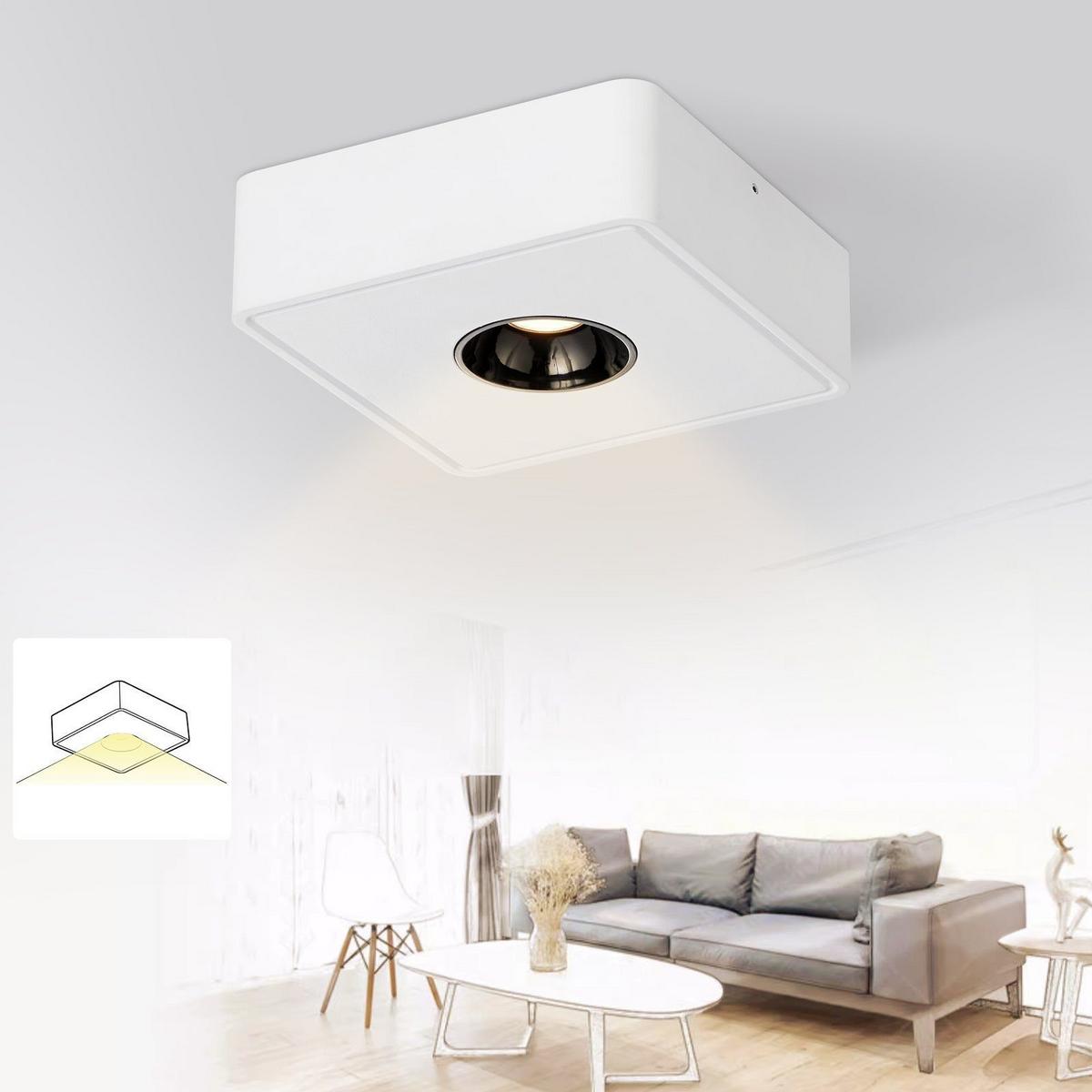 LED-DECKENSTRAHLER Estes 1-flammig 132/132/55cm - Weiß, Metall (132/132/55cm) - Nettlife