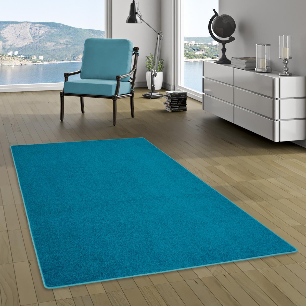 TREND VELOURS TEPPICH JOY - Petrol, Textil (200/250cm) - Snapstyle