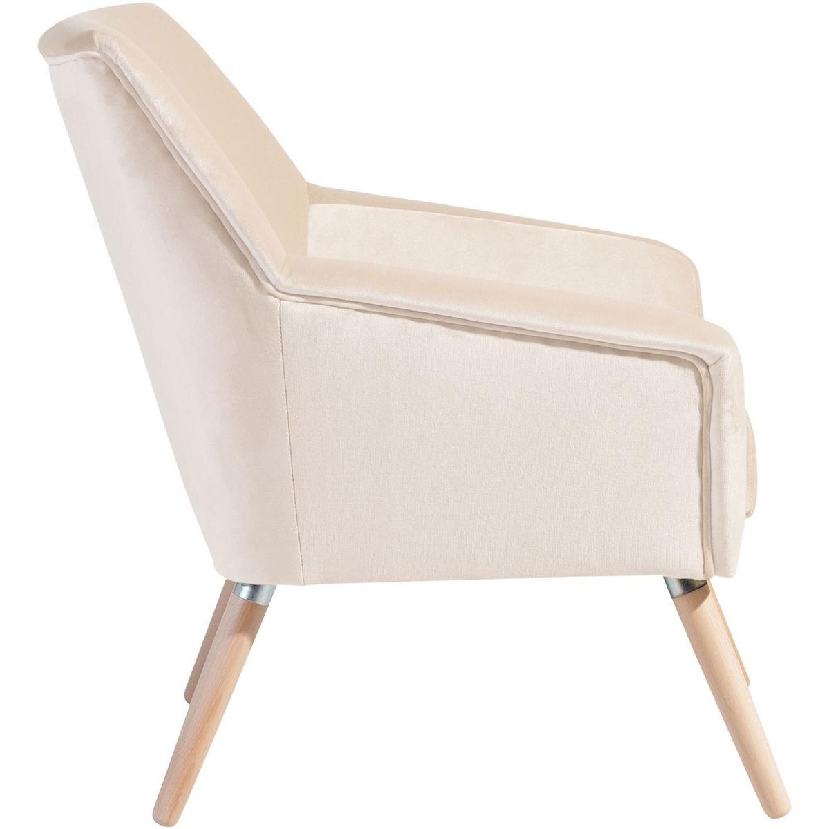 SESSEL Kachka Bezug Samtvelour Buche natur / creme - Buchefarben/Creme, Kunststoff (71/81/67cm) - 58aufmkessel