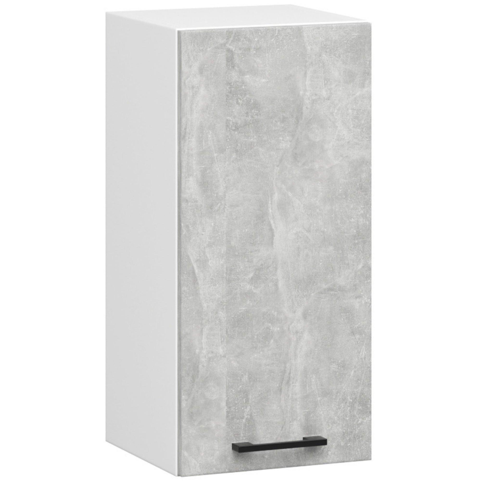 HÄNGESCHRANK Weiß, Beton 58/30/30 - Hellgrau/Weiß, Holzwerkstoff (30/58/30cm) - RAUMHIRSCH FURNITURE