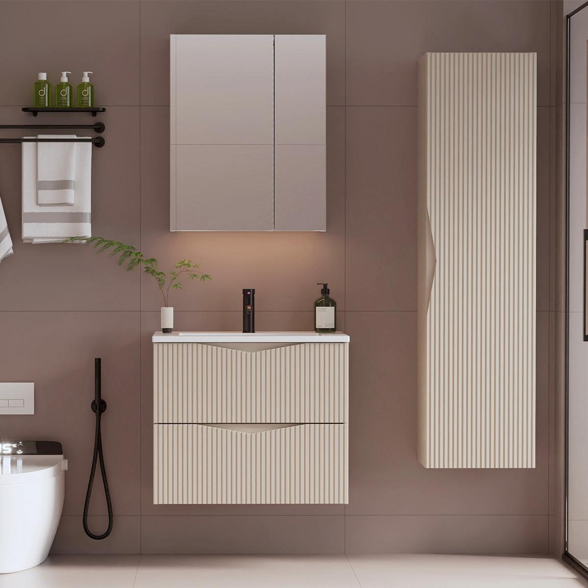 WASCHTISCH 60cm Tao Kaschmir - Beige, Holzwerkstoff (60/50/45.8cm) - Petits-meubles