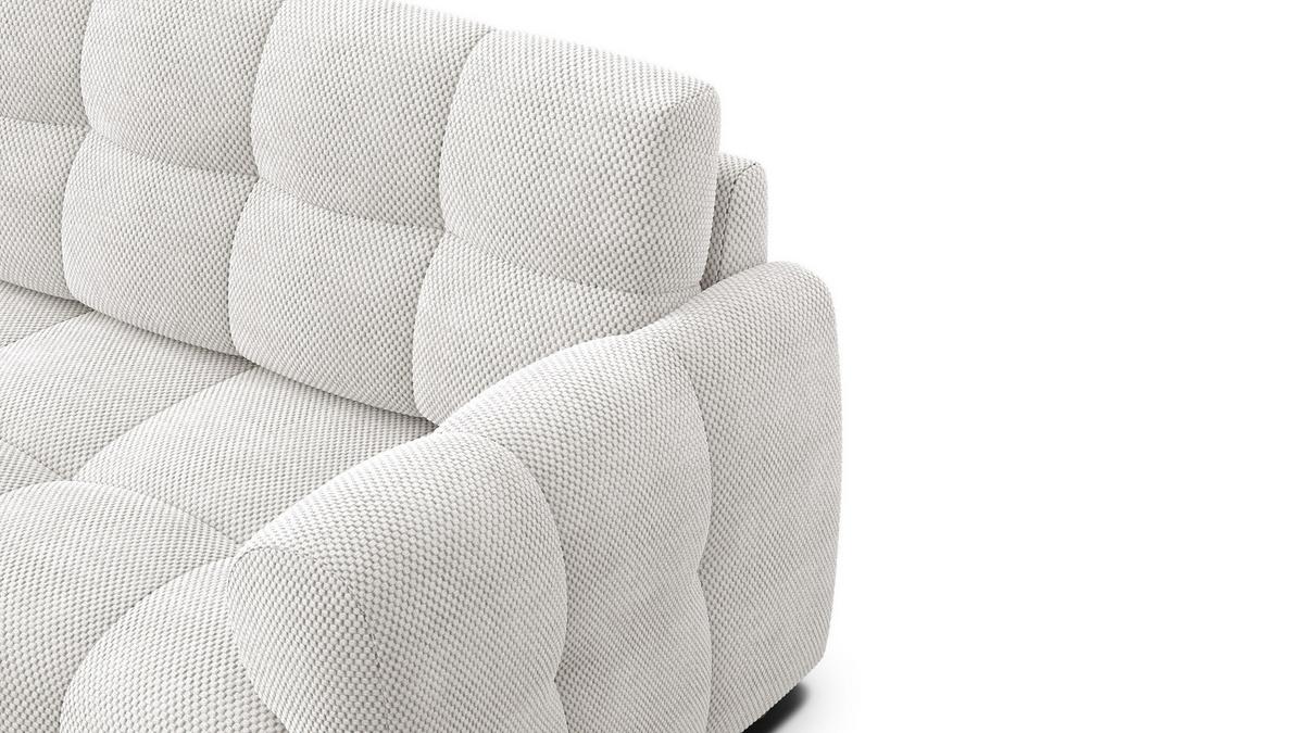 ECKSOFA MELLOW 4-Sitzer, creme - Creme/Schwarz, Holz/Textil (262/156cm) - Wozimo