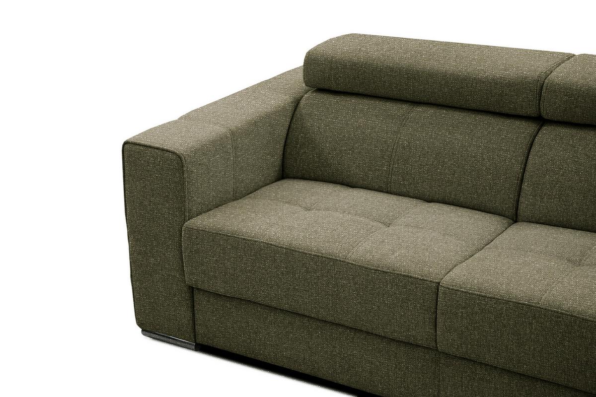 SOFA QUARTZ 3-Sitzer, olivgrün - Olivgrün, Holzwerkstoff/Textil (202/80/102cm) - Wozimo