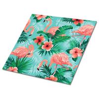SELBSTKLEBENDE Wandfliesen 9 Stück 30x30 cm - Flamingos - Multicolor, Textil (30/1.6/30cm) - TULUP
