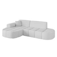ECKSOFA Ottomane Links LIVO-L1 - 252x173x79,5 cm Weiß - Weiß, Holzwerkstoff/Textil (252/173cm) - ALTDECOR