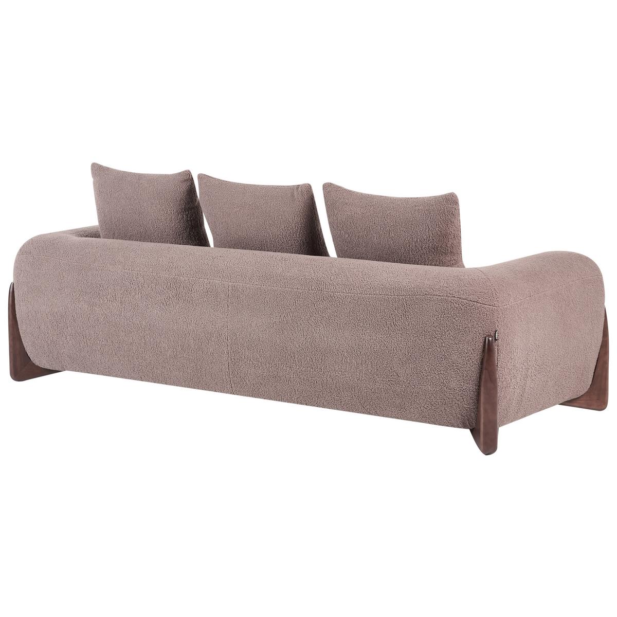SOFA-SET 6-Sitzer Bouclé Braun Vinliden - Braun, Textil (217/82/87cm) - Beliani