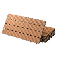 TERRASSENFLIESE Hellbraun 12 Stück - Hellbraun, Holzwerkstoff (60/30/2cm) - ECD-Germany