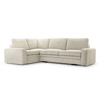 ECKSOFA L Form Treville Beige 296/196/94 cm – Links, mit Bettkasten und Schlaffunktion - Beige/Schwarz, Kunststoff/Textil (196/296cm) - AX Living