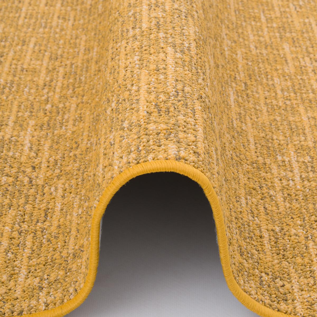 SCHLINGEN DESIGNER TEPPICH NIVA - Currygelb, Textil (80/200cm) - Snapstyle
