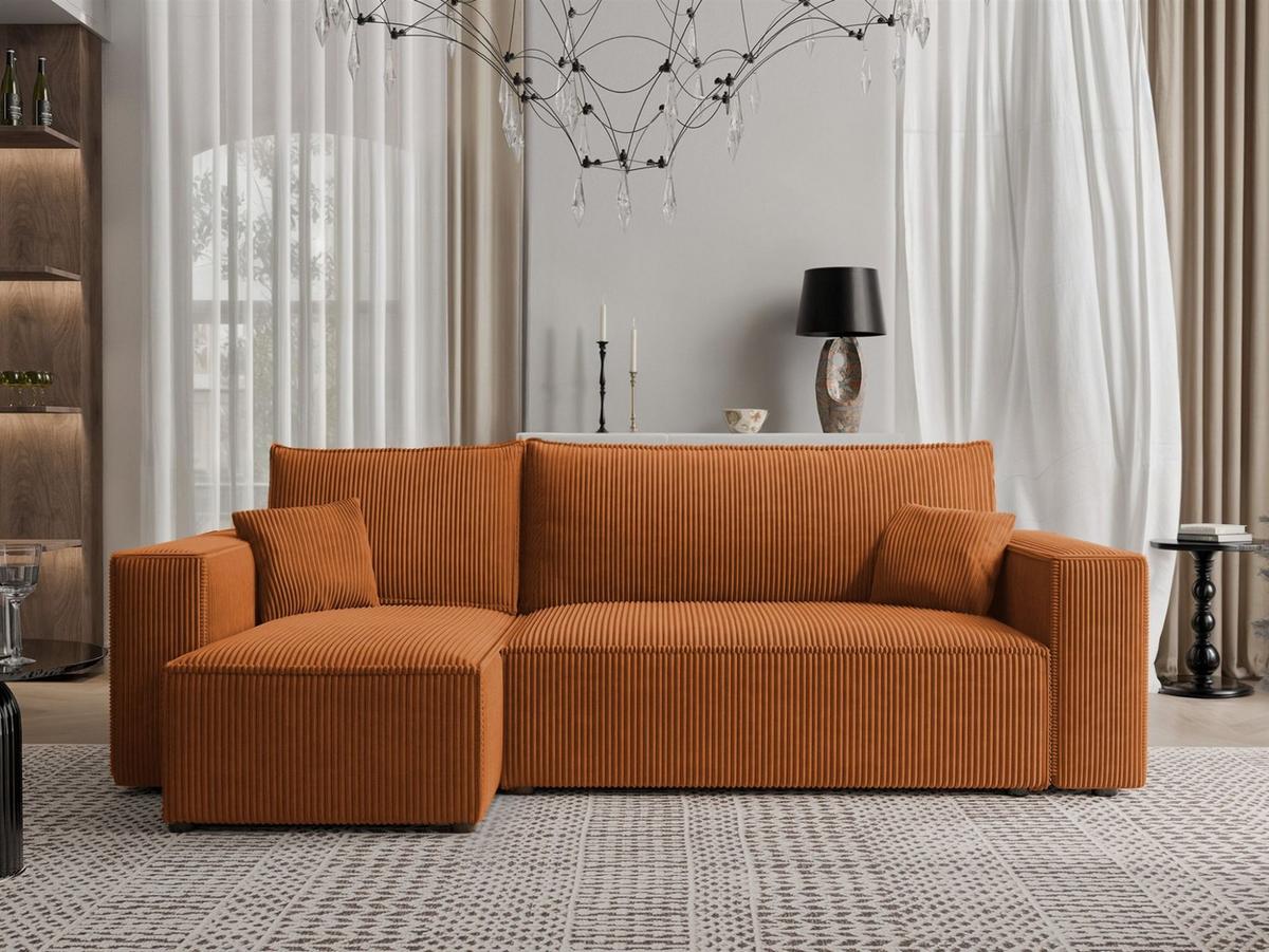 ECKSOFA Adara Mit Schlaffunktion - Hellbraun, Holzwerkstoff/Textil (244/145cm) - Fun Möbel