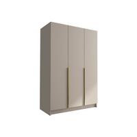 KLEIDERSCHRANK Calia I - Beige/Goldfarben, Holzwerkstoff/Metall (150/215/58cm) - MIRJAN24