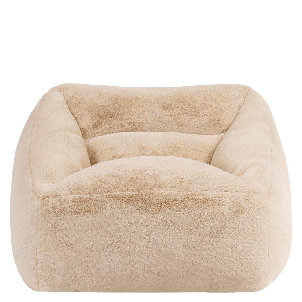 SITZSACK Sessel Natalia flauschig - Beige, Textil (97/73/84cm) - icon