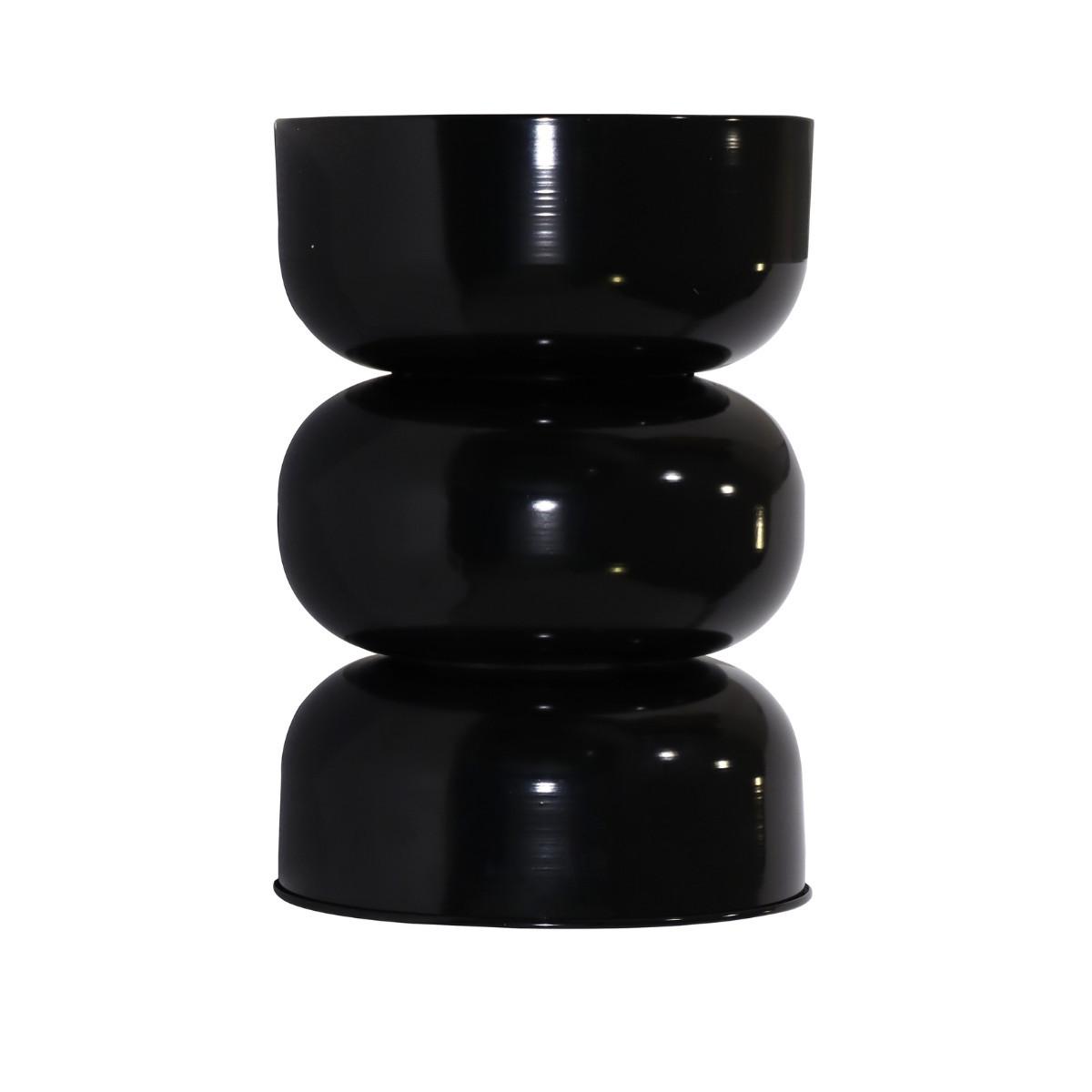 BEISTELLTISCH aus lackiertem Metall 36/50/36 cm - Schwarz, Metall (41/36/50cm) - Calicosy