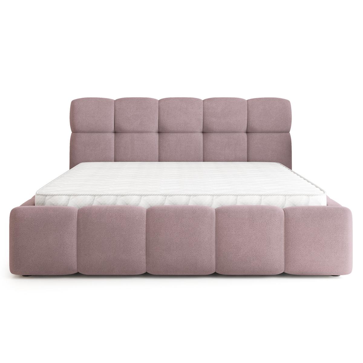 POLSTERBETT FARU SR 120x200 cm mit Bettkästen - Rosa - Rosa, Holz (120/200cm) - MASSENO