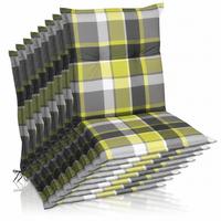 NIEDERLEHNERAUFLAGE Sunny GR 100x50x6cm Grün Kariert (8tlg) - Grün, Textil (50/6/100cm) - Beautissu 