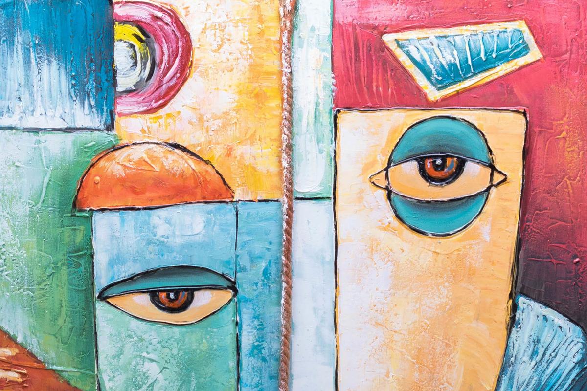 ACRYLBILD HANDGEMALT 75/100 cm - Multicolor, Holz/Textil (75/100cm) - KUNSTLOFT
