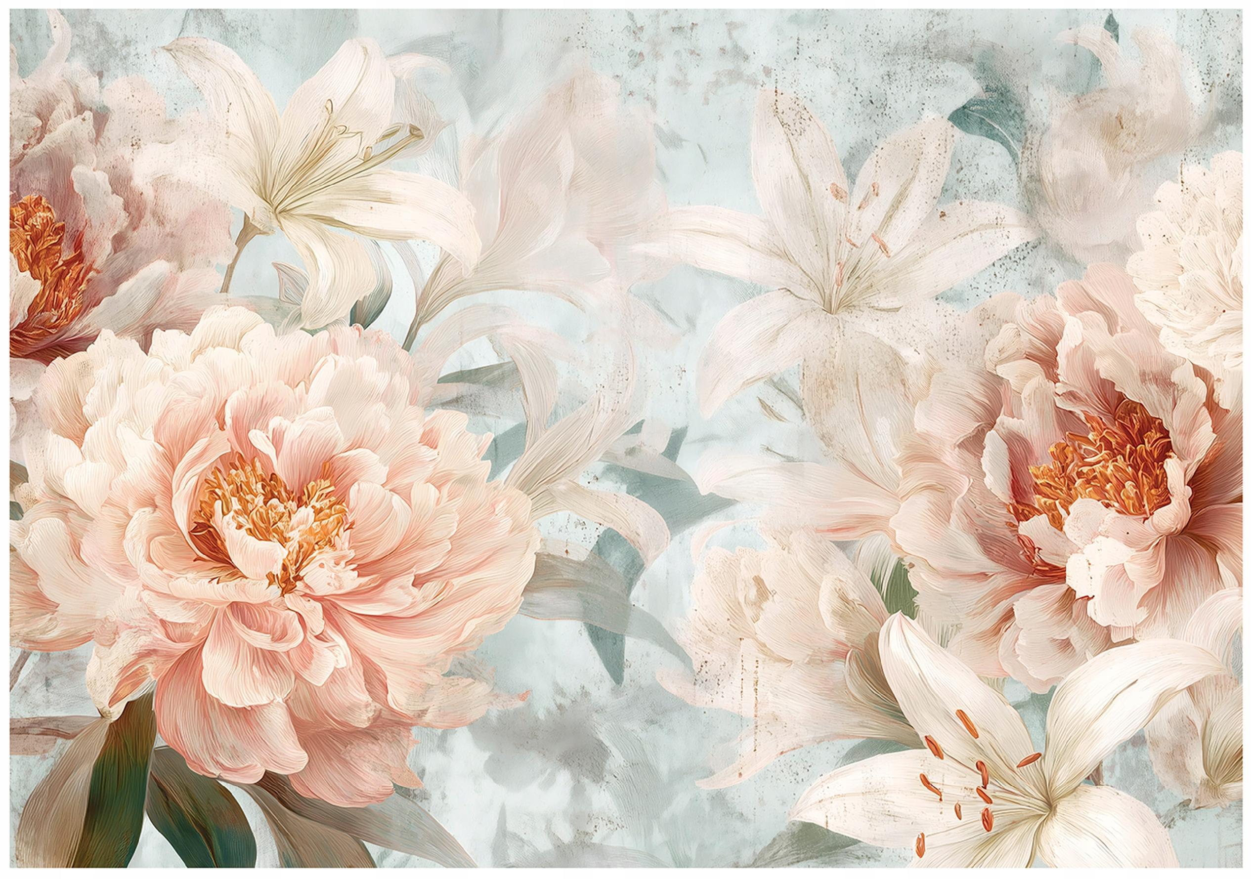 FOTOTAPETE Blumen Pfingstrosen Beige 400x280 cm - Multicolor, Papier (400/280cm) - Wallarena