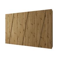 DREHTÜRENSCHRANK Zen 300 cm - Goldfarben/Schwarz, Holzwerkstoff/Kunststoff (300/202/50cm) - MIRJAN24