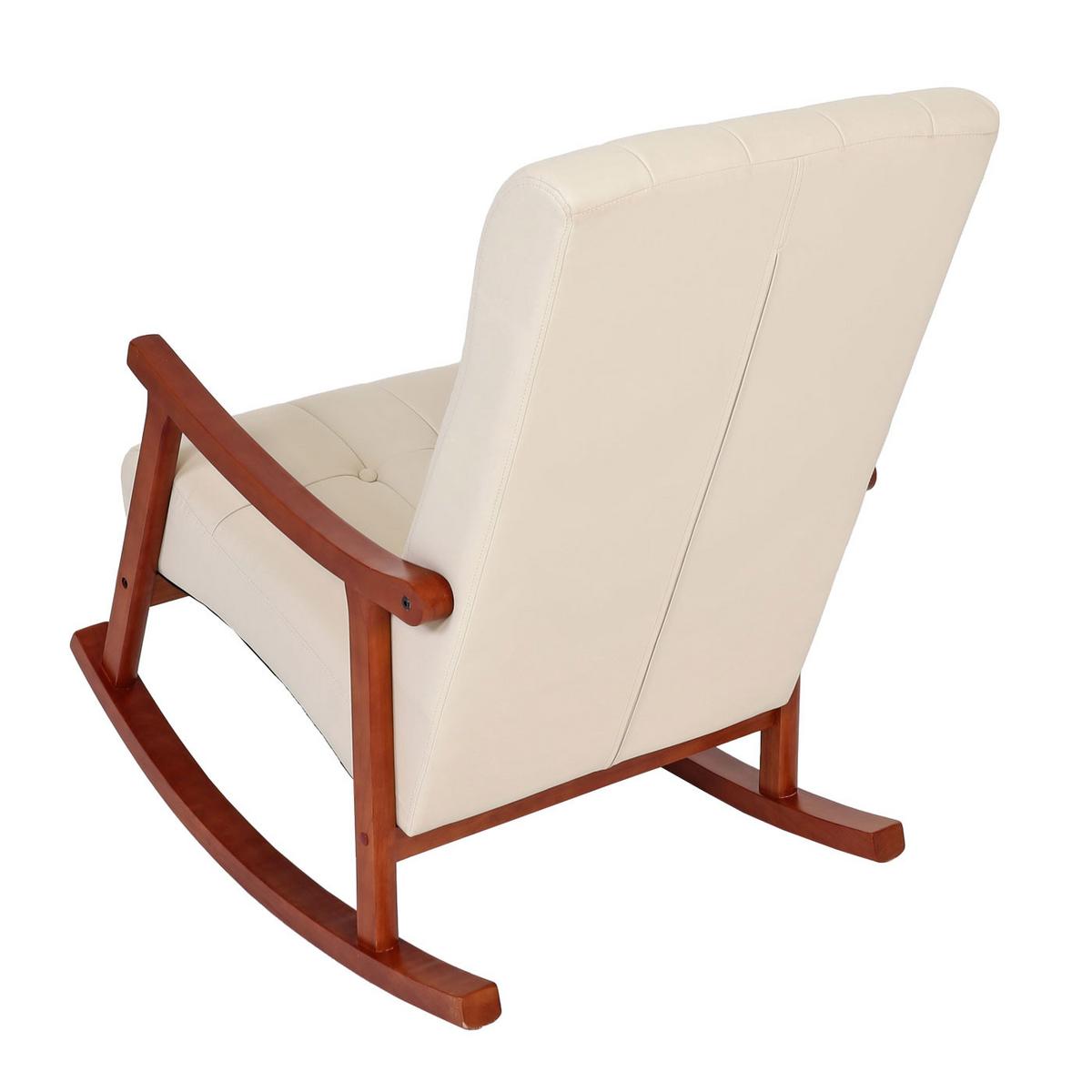 SCHAUKELSTUHL Cremeweiß - Creme/Weiß, Textil (62/97/82cm) - MCW