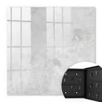 SCHLÜSSELBOX Schwarz 30x30 cm- Türöffnung nach rechts - Grauer Stein - Grau, Metall (30/30/5cm) - TULUP