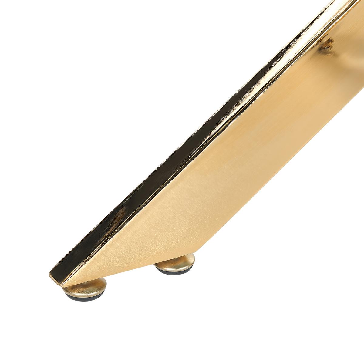 ESSTISCH 120/70/76 cm Goldfarben/Transparent Maramo - Goldfarben, Glas/Metall (120/70/76cm) - Beliani