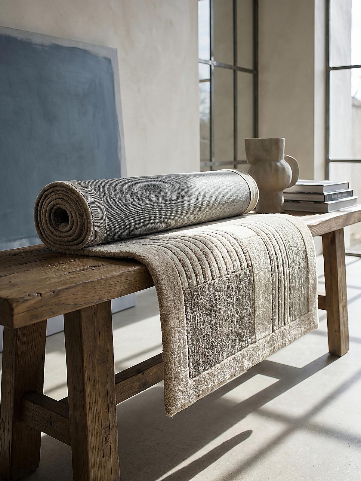 TEPPICH aus Wolle EDALE in Natur, geometrisch, 80 x 300 cm - Beige, Textil (80/300cm) - KADIMA DESIGN