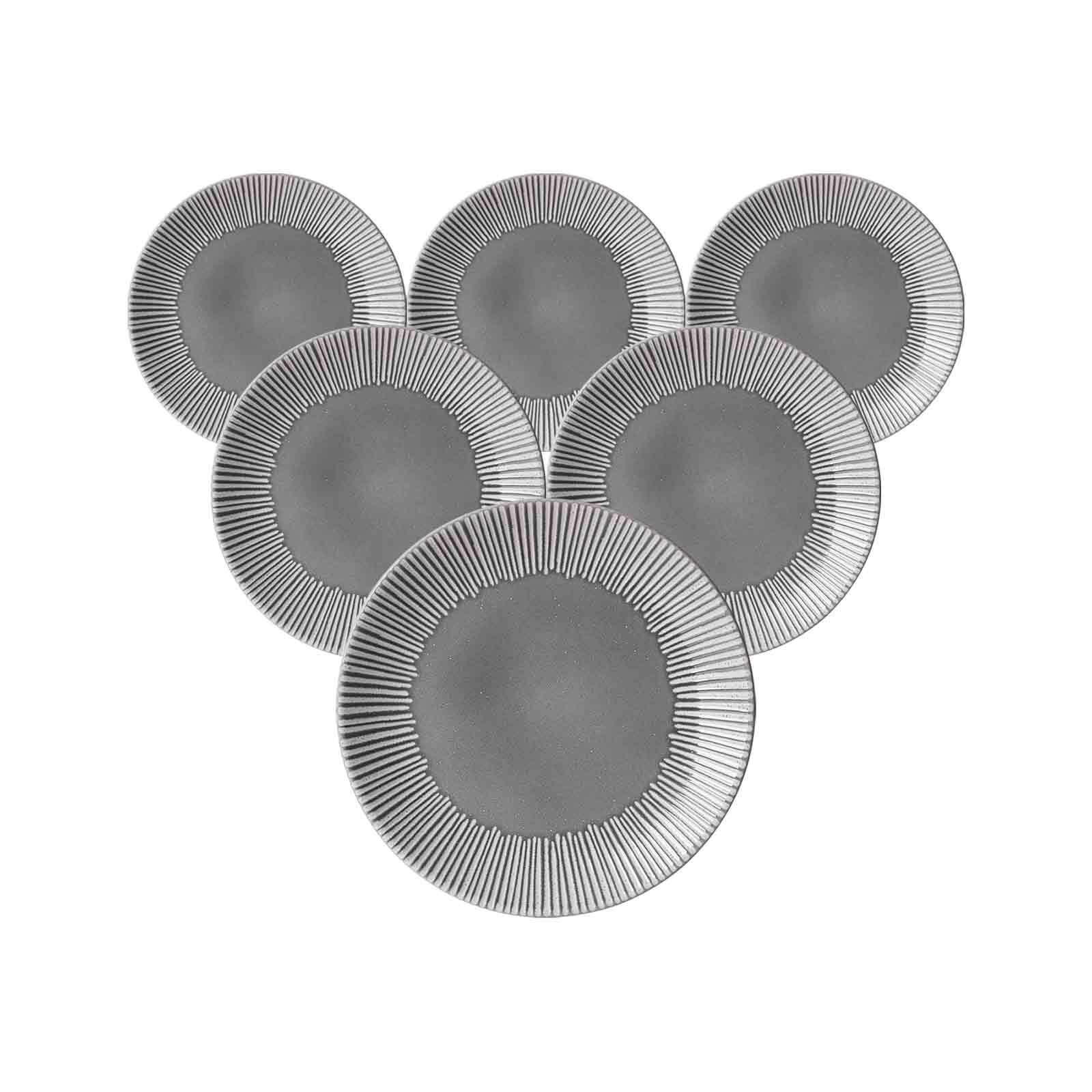 DESSERTTELLER Banda Grau ø 21 cm 6er Set - Grau, Keramik (21cm) - Ritzenhoff Breker