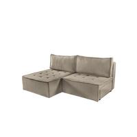 ECKSOFA Schlafsofa Amalia In Raven - Taupe, Holzwerkstoff/Textil (200/140cm) - Fun Möbel