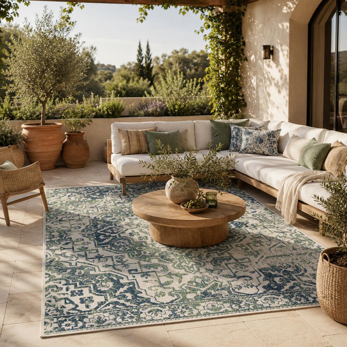 IN- UND OUTDOOR TEPPICH CARPETTO - Mintgrün, Textil (200/285cm) - Pergamon