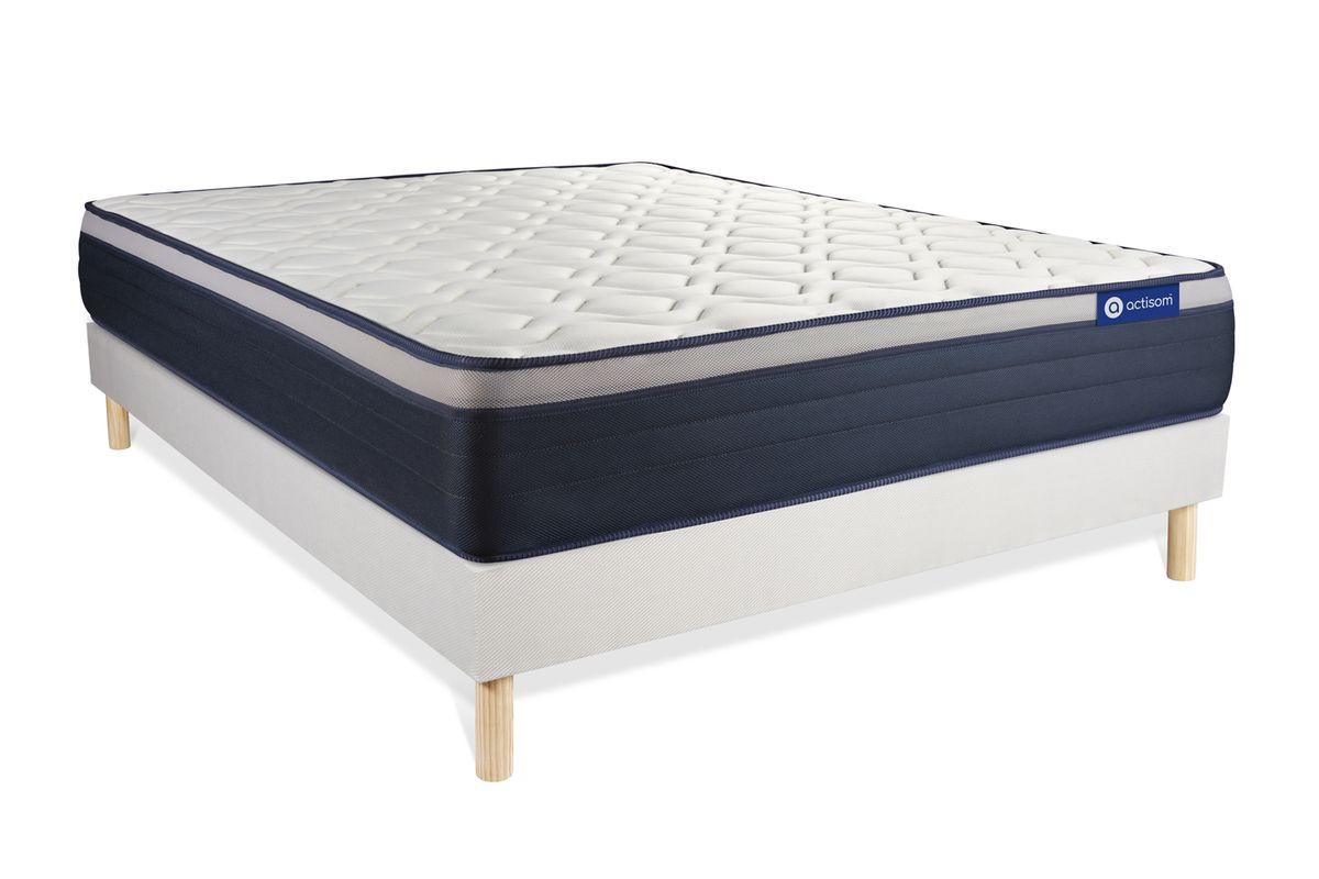 BETT Actimemo max Memory-Schaum 130 x 200 cm h3 - Kit Bettgestell Weiß - Beige/Weiß, Karton/Holz (130/200cm) - ACTISOM