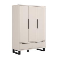 SCHRANK 3 Türen Eden Kaschmir - Beige, Holzwerkstoff (145/210.3/60cm) - Petits-meubles