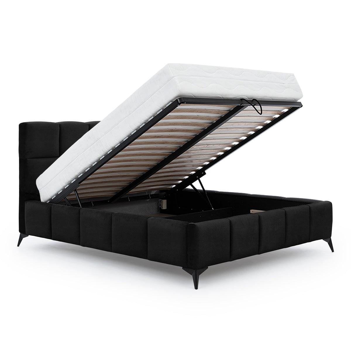 BOXBETT 180/200 Mira Schwarz - Schwarz, Holz (180/200cm) - Petits-meubles