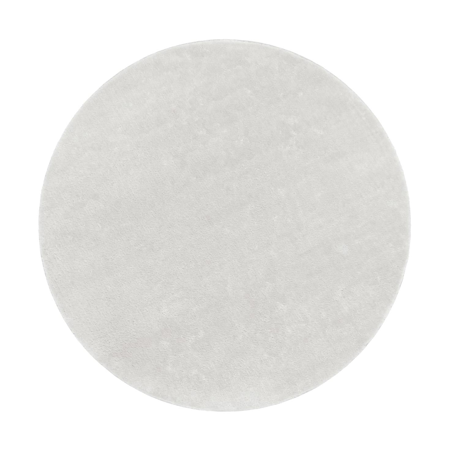 KURZFLORTEPPICH, einfarbig, Silber, Ø 200 cm - Silberfarben, Textil (200/200cm) - KADIMA DESIGN