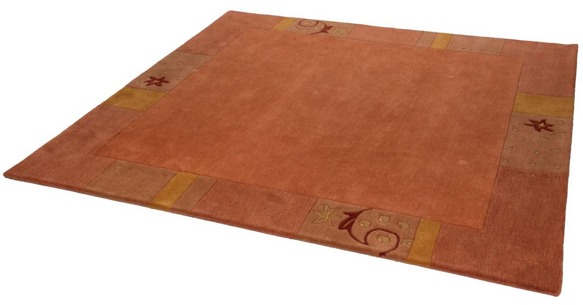 HANDTUFTTEPPICH Royal Ganges 200x200 cm - Terracotta, Textil (200/200cm) - THEKO