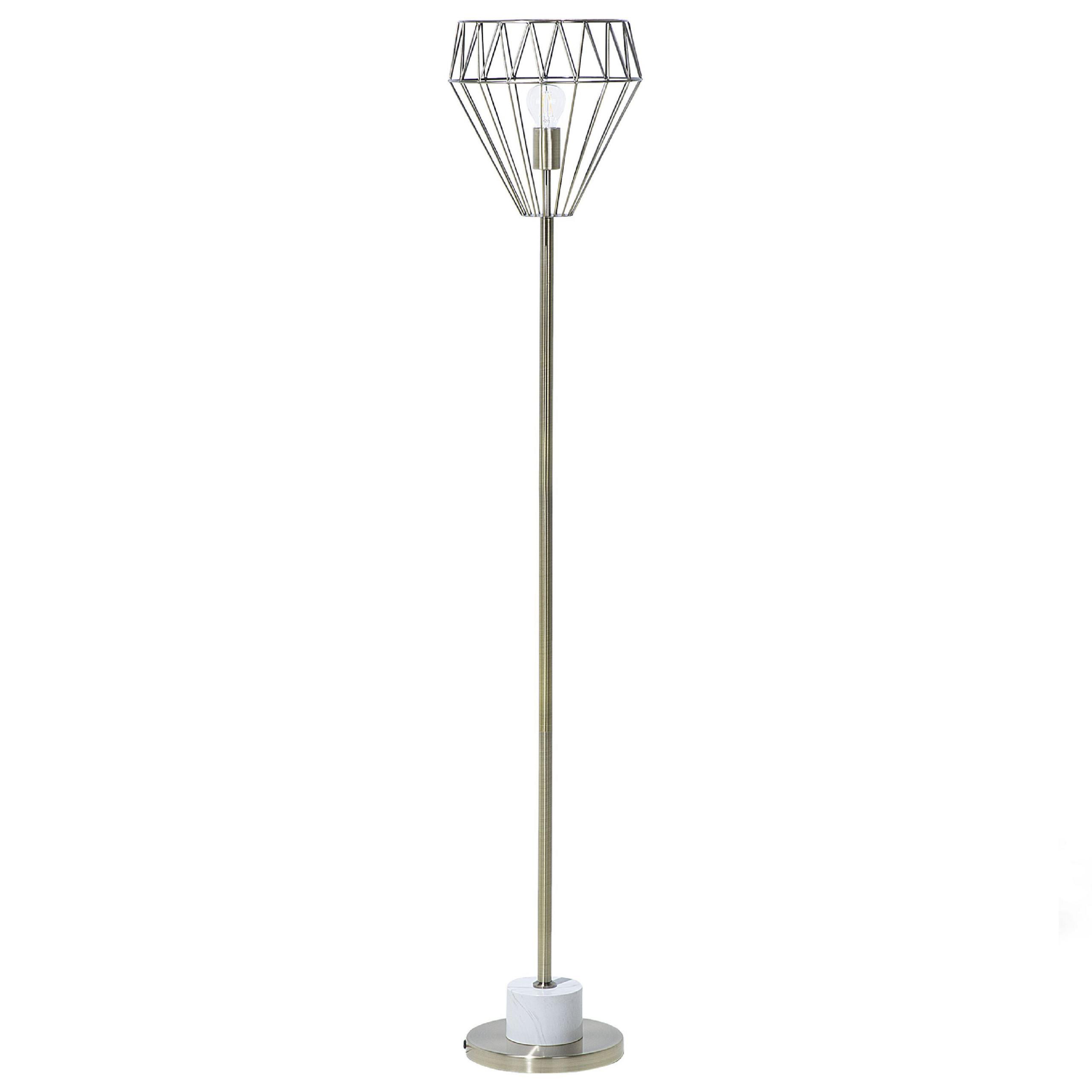 STEHLAMPE Mooni 30/30/160 cm - Messingfarben, Metall (30/30/160cm) - Beliani
