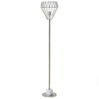 STEHLAMPE Mooni 30/30/160 cm - Messingfarben, Metall (30/30/160cm) - Beliani