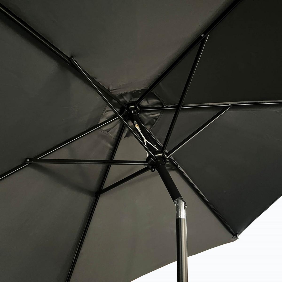GARTENSCHIRM Graphit 270/235/270 - Graphitfarben, Textil/Metall (270/270cm) - RAUMHIRSCH FURNITURE