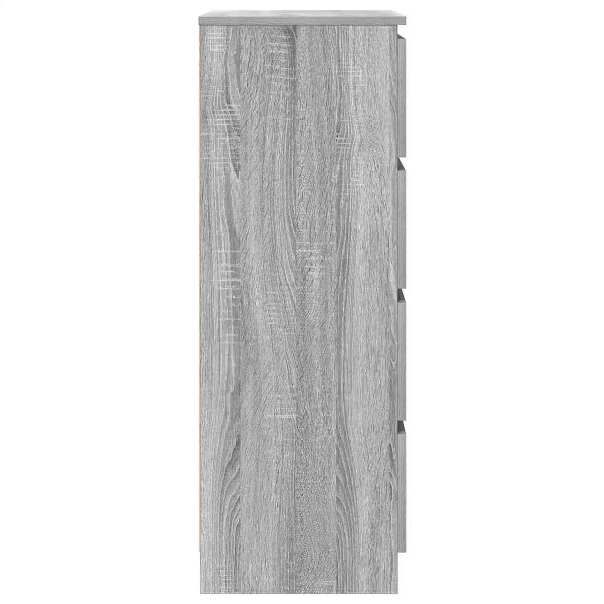 KOMMODE Salazar 60/35/98.5 cm - Grau, Holzwerkstoff (60/98.5/35cm) - Nettlife