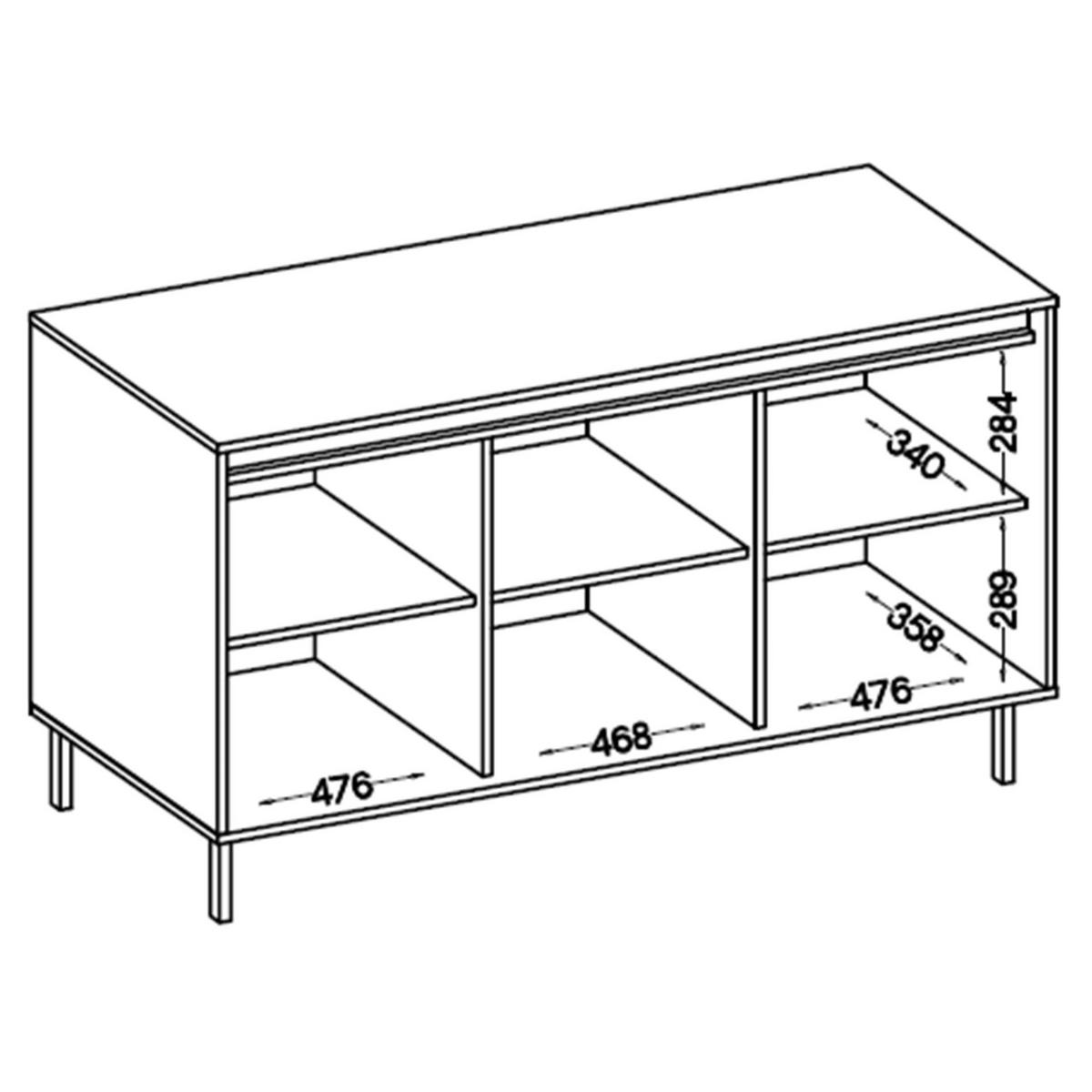 SIDEBOARD Osaka Sandbeige 149 cm - Beige/Schwarz, Holzwerkstoff/Metall (148.6/84.7/40cm) - Selsey
